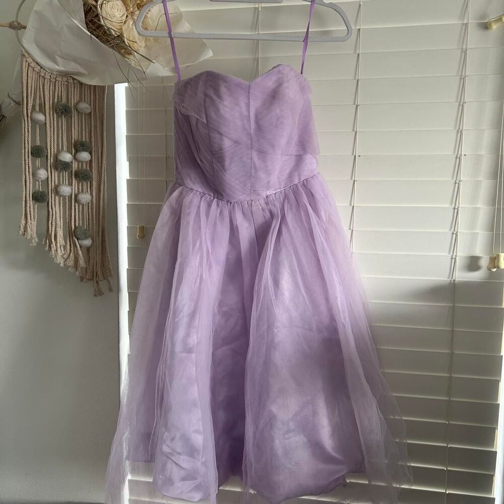 Hell Bunny Tamara Vixen Lilac Tulle Corset Midi Dress Fairycore XS whimsi goth